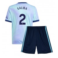 Arsenal William Saliba #2 3rd trikot Kinder 2024-25 Kurzarm (+ Kurze Hosen)